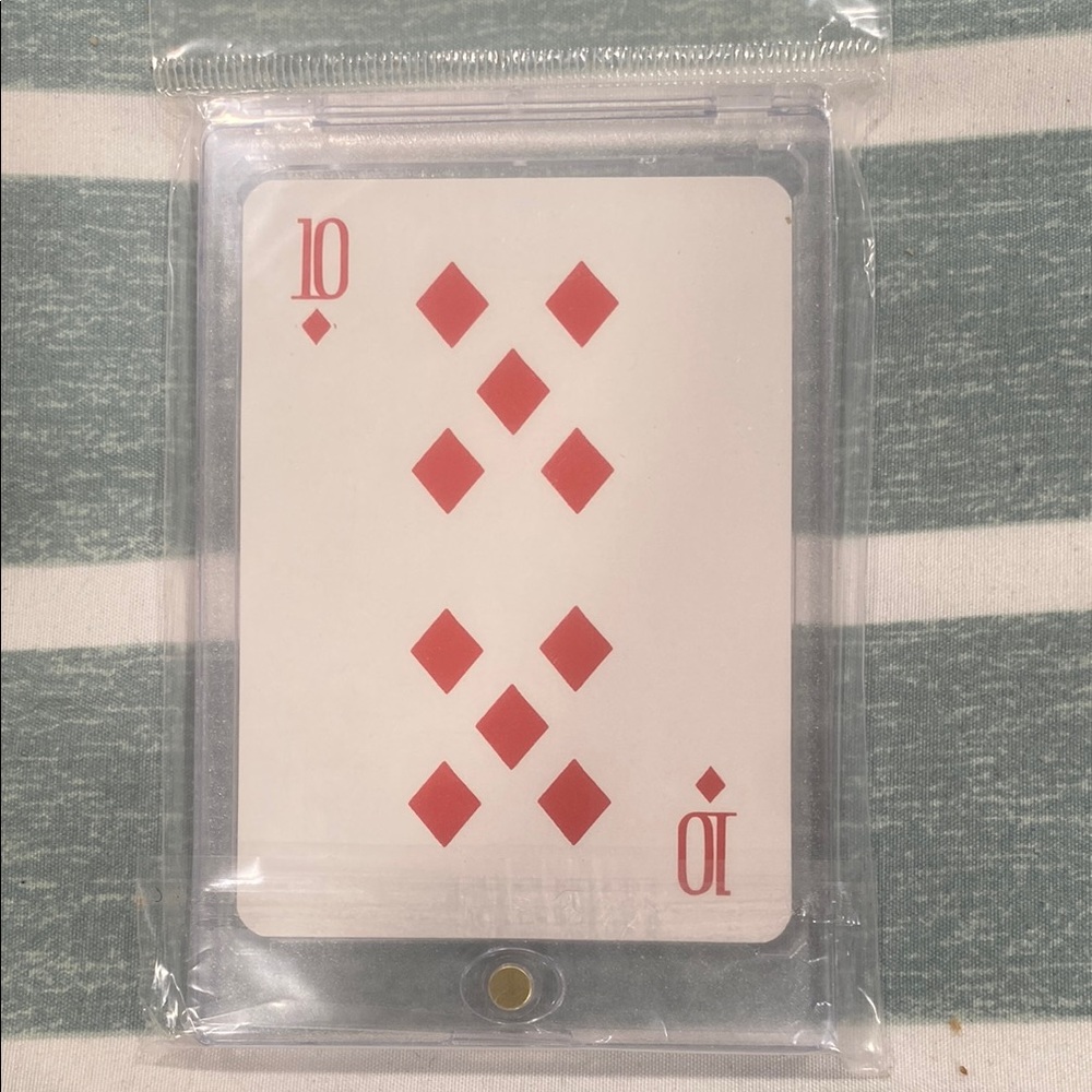 Christian Louboutin Playing Card 10♦️in Hard Magnetic Case collectible and rare